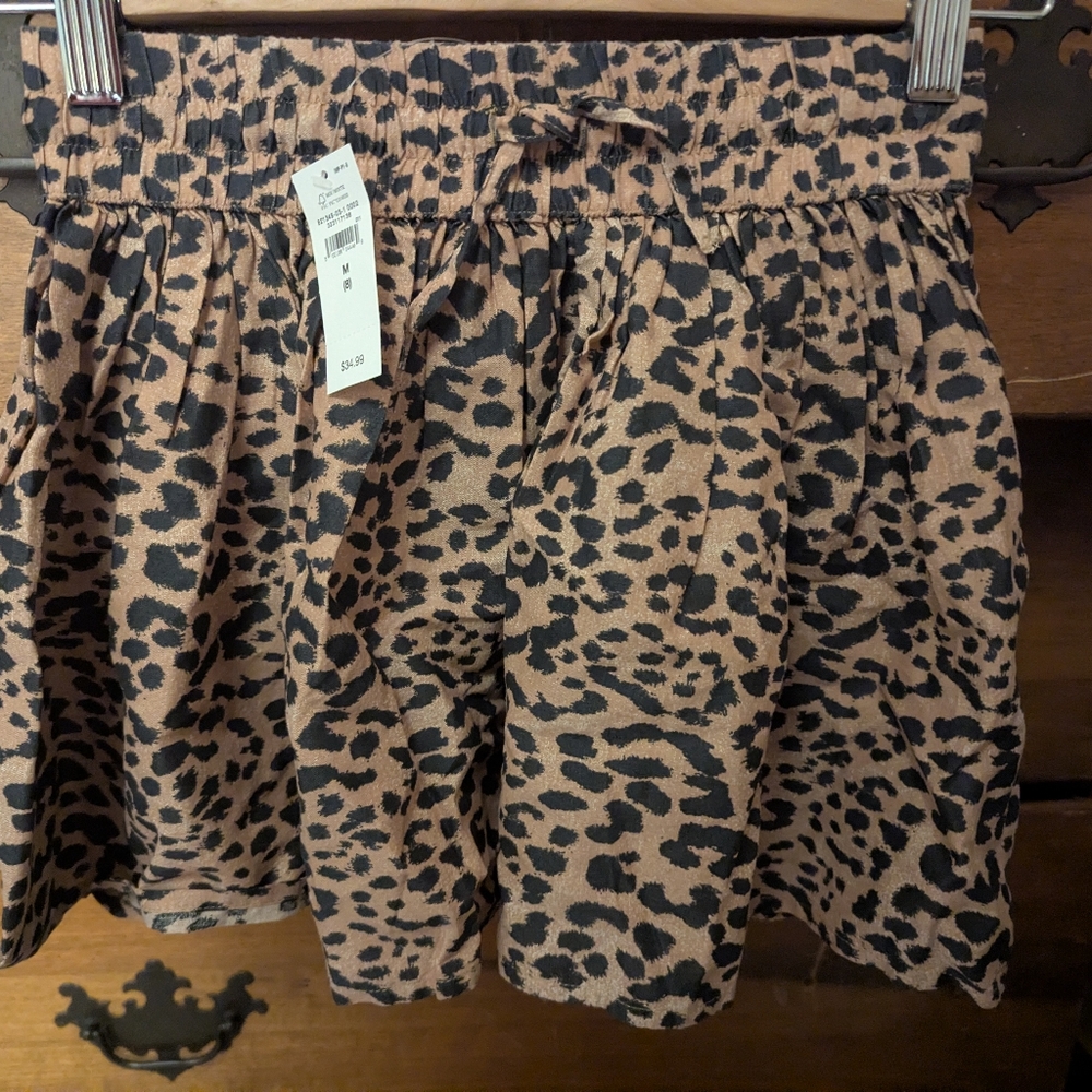 NEW GapKIDS leopard Print Skirt - Size Medium/8